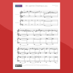 arrangiamento per pianoforte a 4 mani di 'all i want for christmas is you'