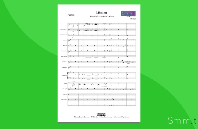 gabriel's oboe, partitura per orchestra scolastica