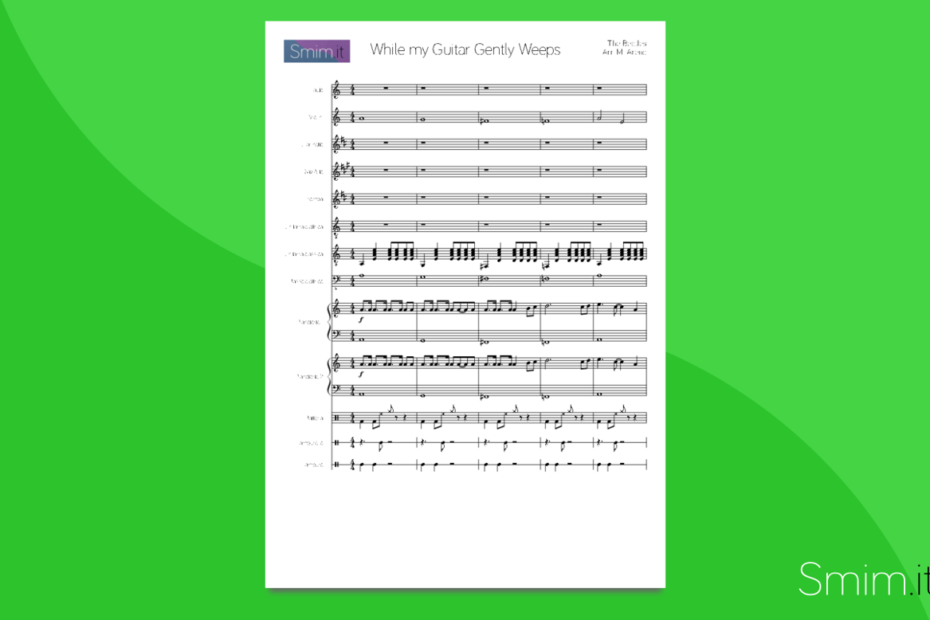 While My Guitar Gently Weeps - Partitura gratis per orchestra scolastica