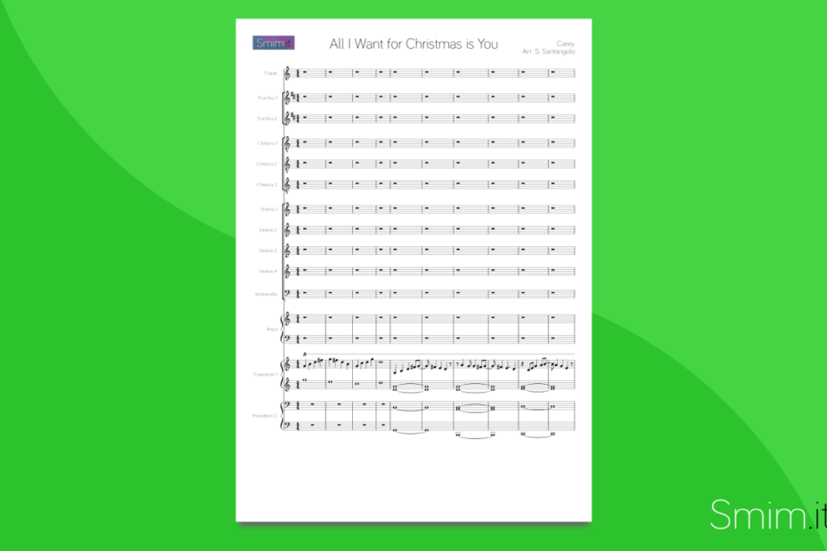 all i want for christmas is you - partitura gratis per orchestra scolastica