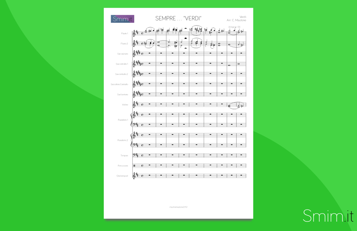 verdi medley - partitura gratis per orchestra scolastica
