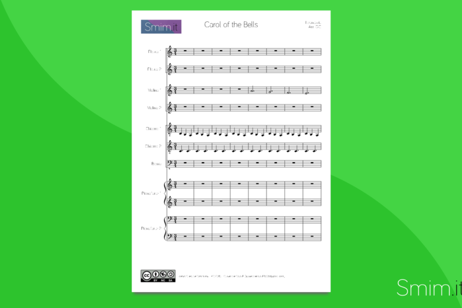carol of the bells - partitura gratis per orchestra scolastica