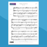 Happy Xmas - War is Over - spartito gratis per pianoforte a 4 mani