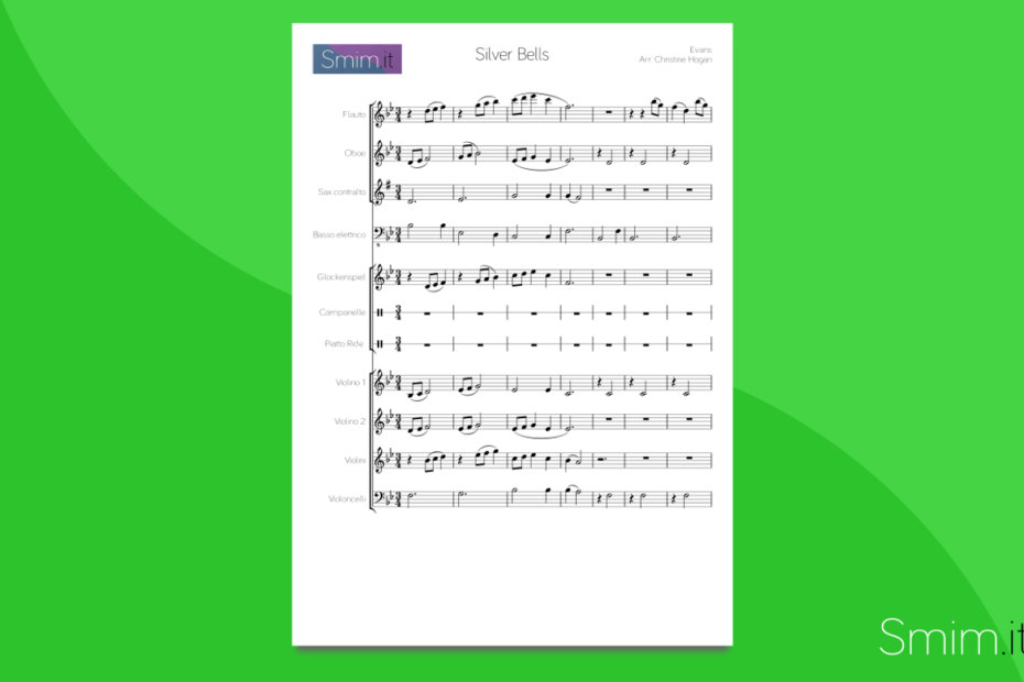 Silver Bells - Partitura gratis per Orchestra Scolastica