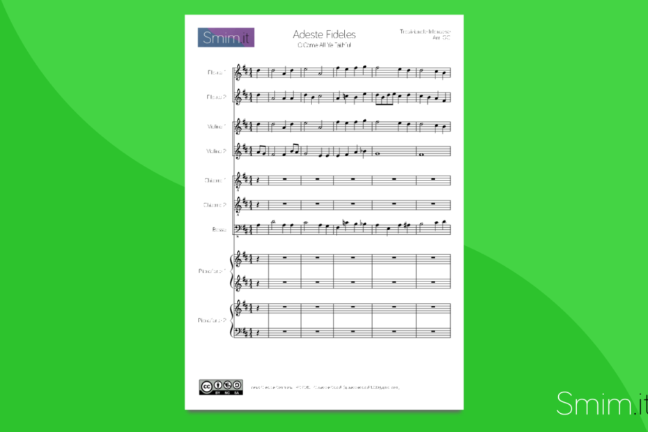 Adeste Fideles - Partitura per Orchestra Scolastica