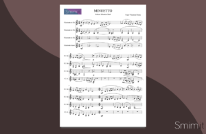 Bach - Minuetto in Sol- | Spartito gratis per quartetto di clarinetti