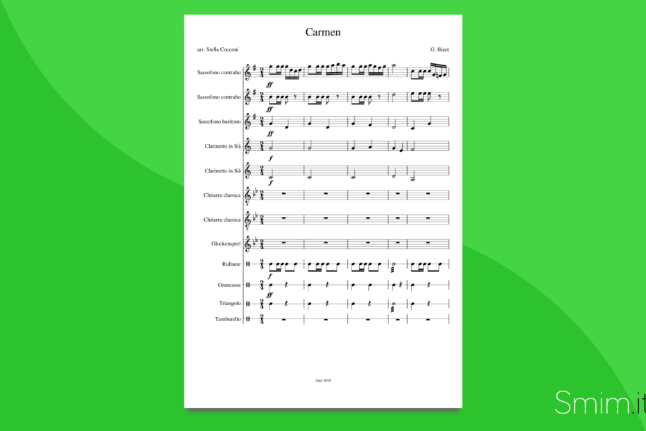 ouverture dalla carmen | partitura gratis per orchestra scolastica