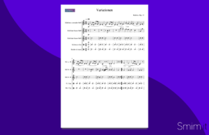 brahms variazioni op.23 | spartito gratis per ensemble di percussioni
