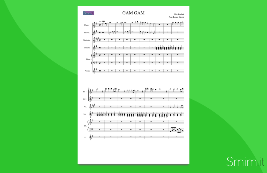 gam gam | partitura per orchestra di scuola media ad indirizzo musicale