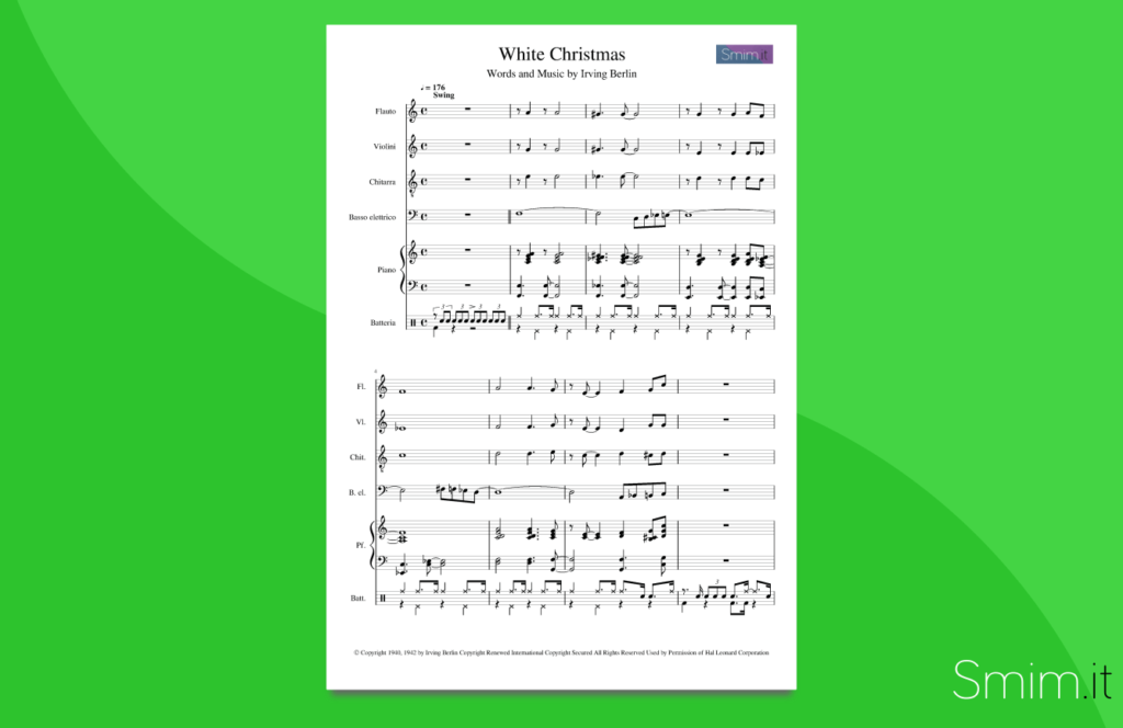 white christmas | partitura per orchestra scolastica