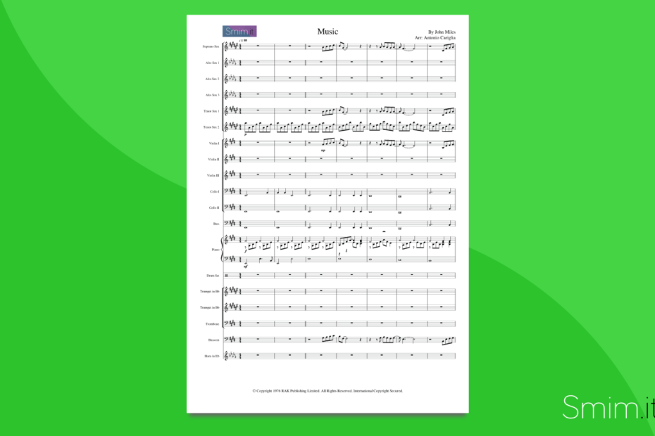 music di john miles | partitura per orchestra di scuola media ad indirizzo musicale