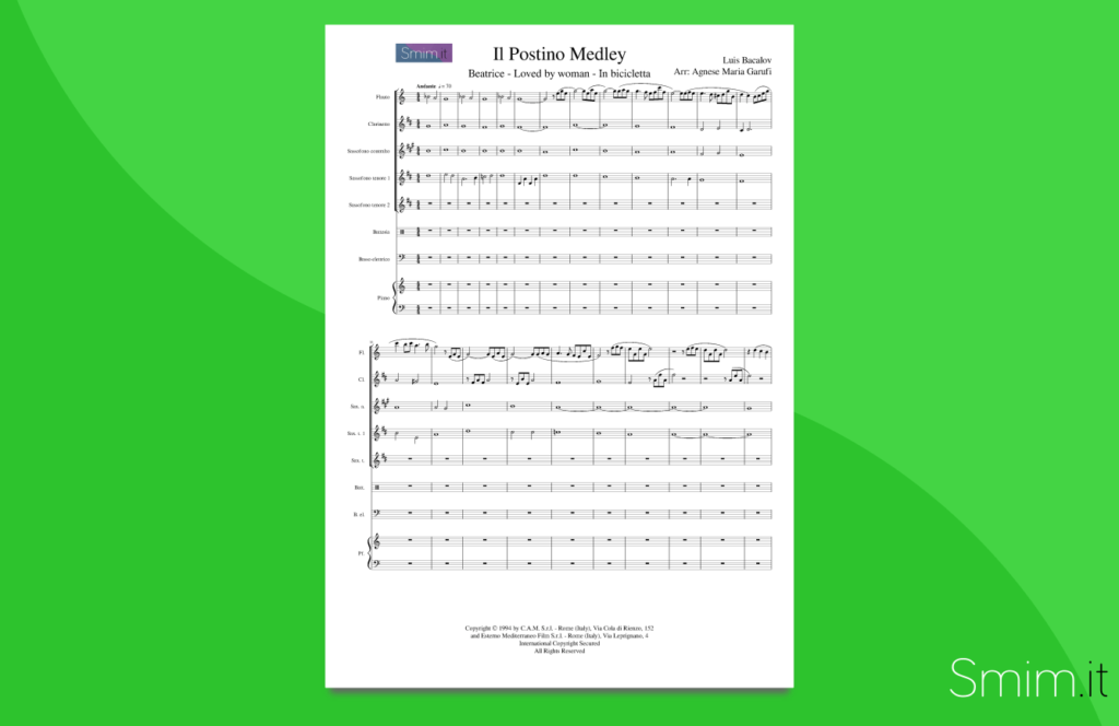 il postino | partitura per orchestra scolastica
