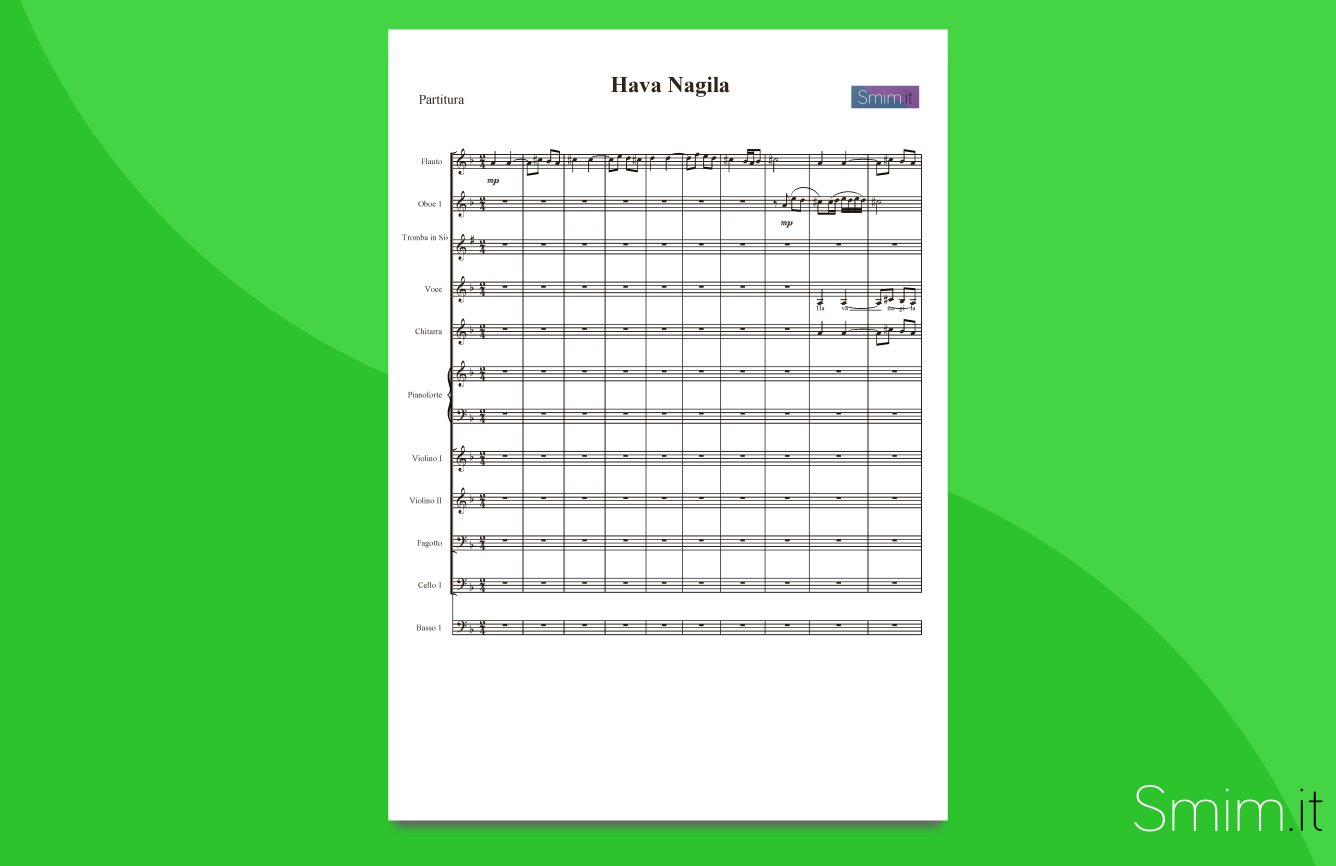 hava nagila | partitura gratis per orchestra scolastica