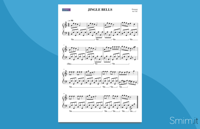 jingle bells | spartito gratis per pianoforte abbastanza facile