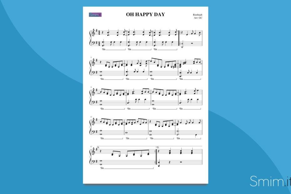 oh happy day | spartito gratis per pianoforte