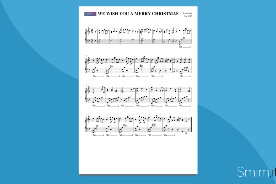 we wish you a merry christmas | spartito gratis per pianoforte