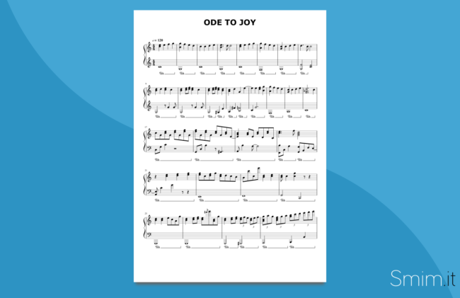 inno alla gioia | spartito gratis per pianoforte solo
