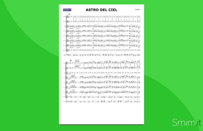 astro del ciel | partitura gratis per orchestra scolastica (giardini)