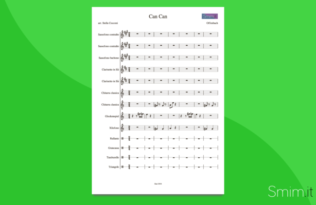 can can | partitura gratis per orchestra scolastica smim