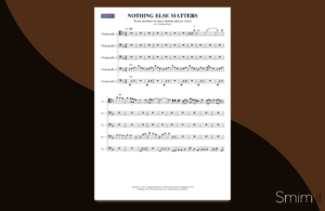 metallica - nothing else matters: spartito per quintetto di violoncelli arrangiato per allievi di scuola media ad indirizzo musicale smim