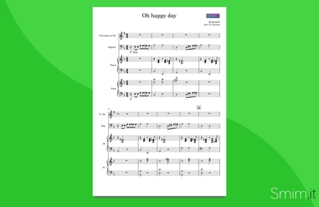 oh happy day - partitura gratis per orchestra scolastica